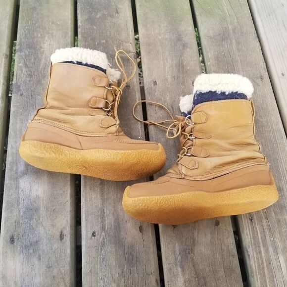 Vintage Sorel Kaufman Chugalug Winter Snow Boots Buff Woman's 6 - Picture 3 of 10